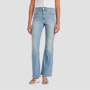 Levi’s High Rise Flare Jeans Light Wash Raw Hem Denim Pants Women’s Size 30 NWOT